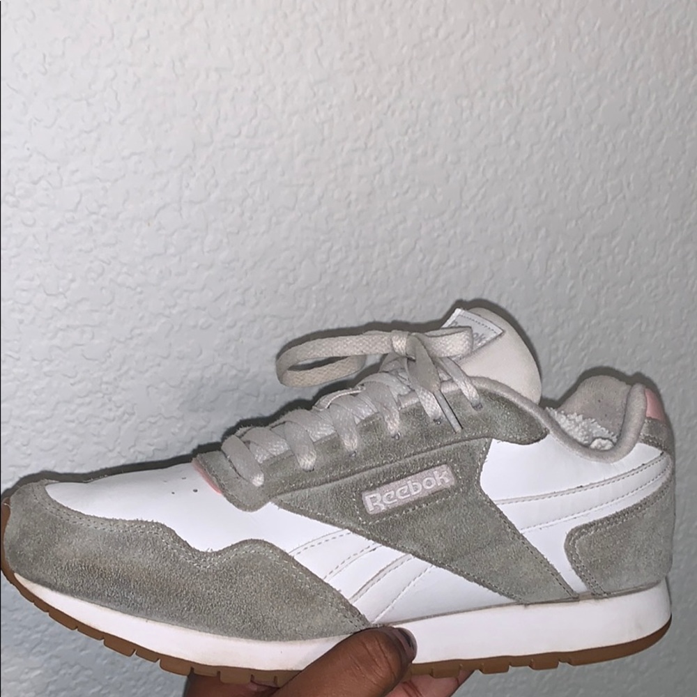 White , grey and pink mesh Reebok